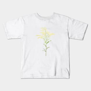 yellow early goldenrod watercolor painting Kids T-Shirt